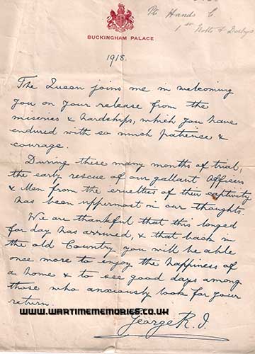 <p>George V's letter to father